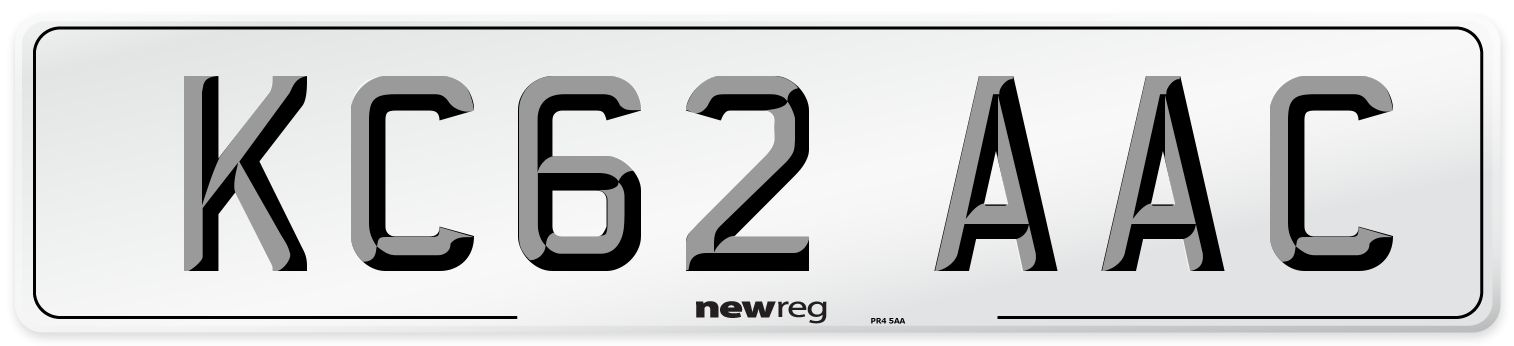 KC62 AAC Number Plate from New Reg